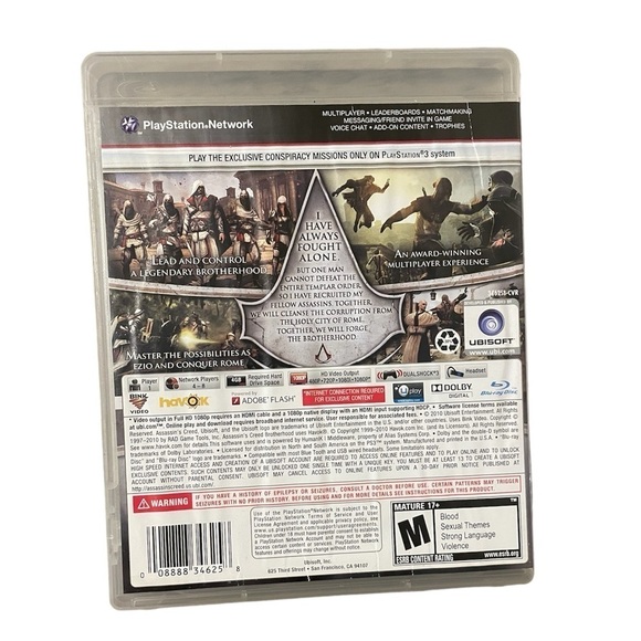 Assassins Creed Brotherhood ps3 PlayStation 3 - Picture 2 of 5